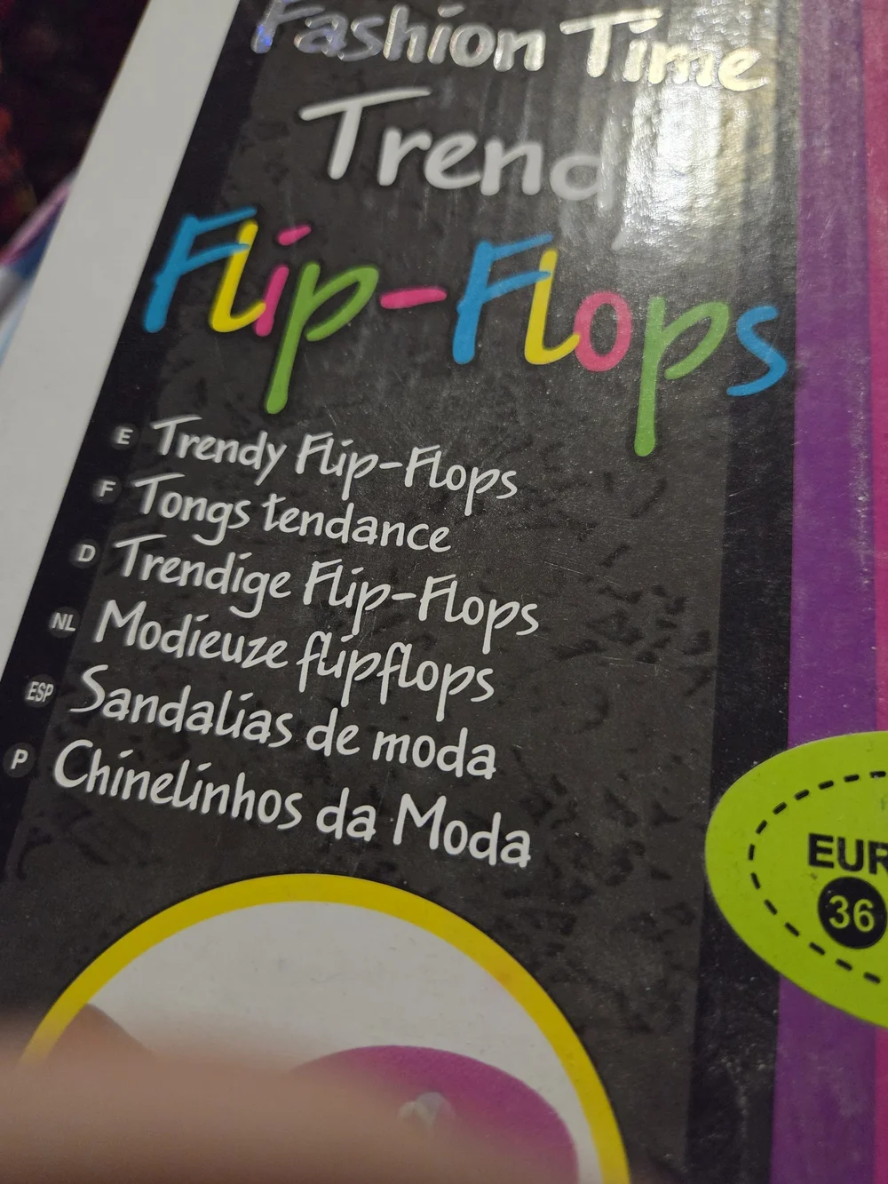 Fashion Time Trendy Flip-Flops Size 4 Art Kit